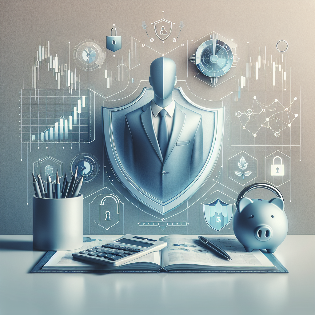 A serene illustration depicting a forex trading desk with a checklist, featuring soft colors and symbols of risk management such as a calculator, charts, and safety icons.