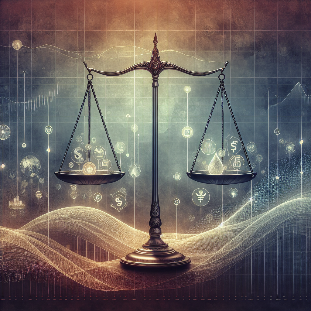 A serene illustration depicting the balance of risk and safety in forex trading, featuring soft colors and calming visuals of charts, scales, and symbols of leverage and security.